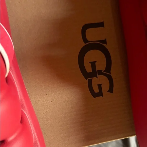 UGG Bold Red Slide Sandals - Picture 2 of 5